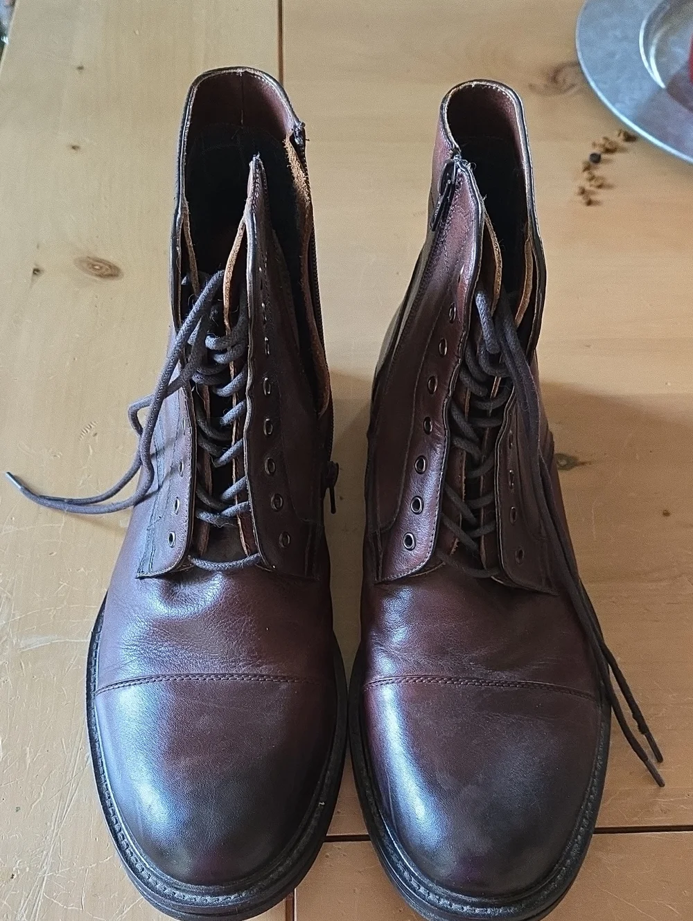 Steve Madden Men's Dark Brown Leather Chukka Boots